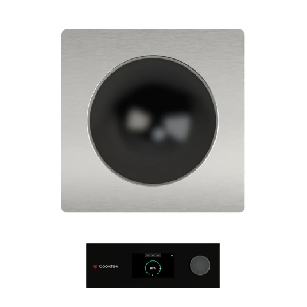 Cooktek HTD-9500-WK25-1 16 Inch Induction Wok Drop-in Electric Stainless Steel with Touch Display Cooktek HTD-9500-WK25-1 16 Inch Induction Wok Drop-in Electric Stainless Steel with Touch Display