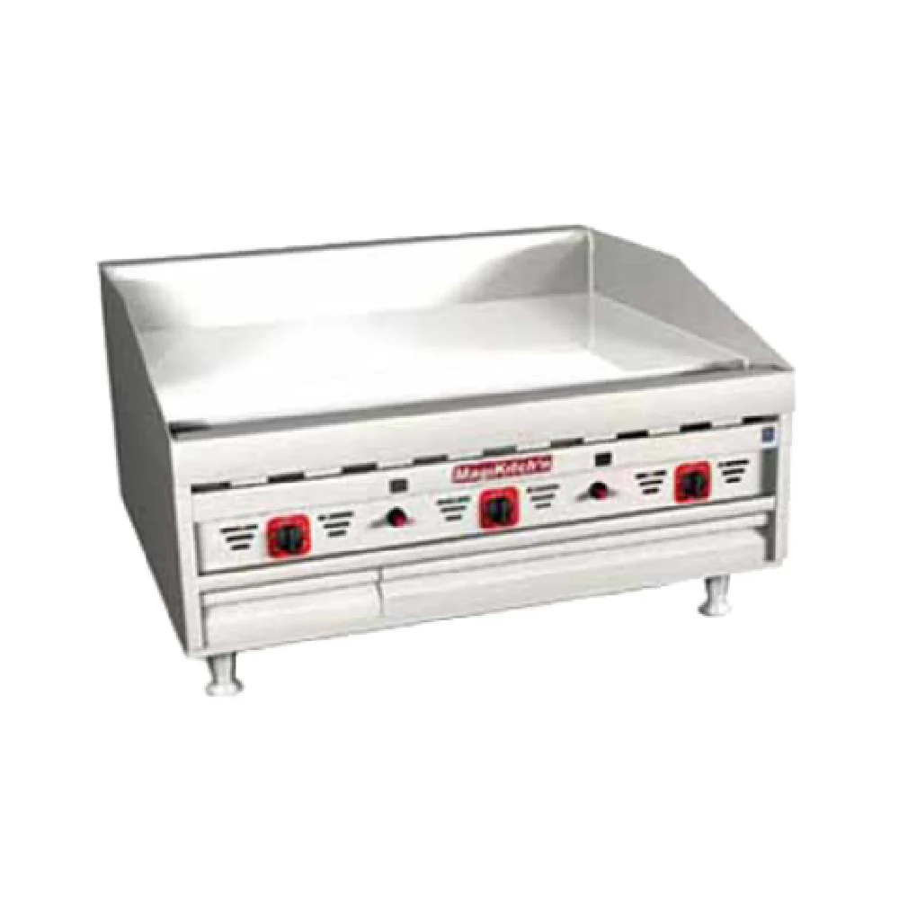 Magikitchn SE18RS-2FD_208/60/3 35-3/4 Inch Griddle Gas Countertop Stainless Steel 90,000 BTU