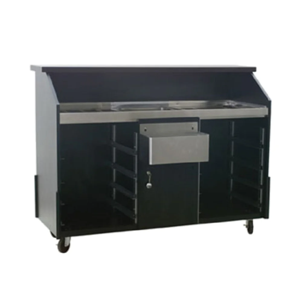 Eagle DPB-5L-V 63 Inch Deluxe Portable Bar Stainless Steel with Ice Bin and Storage