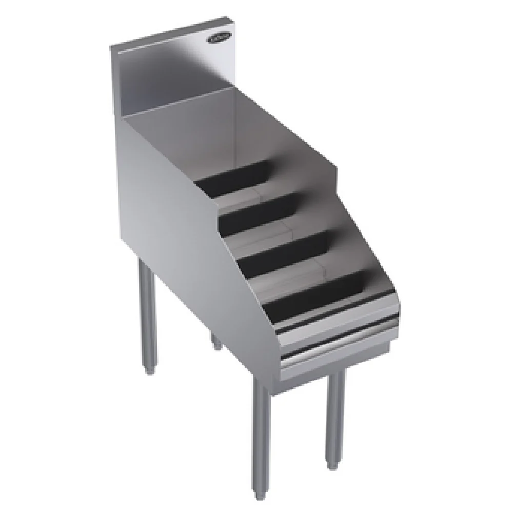 Krowne KR29-12RD 12 Inch Freestanding Underbar Liquor Bottle Display Unit Stainless Steel