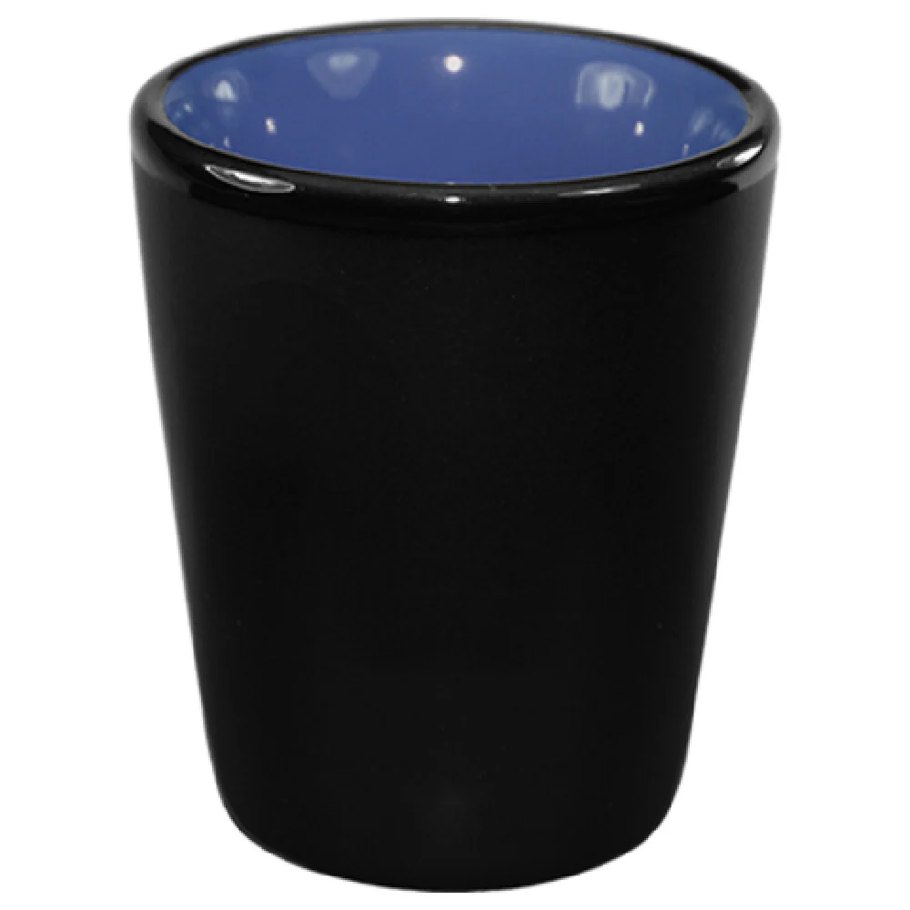 International Tableware 81122-2899/05MF-05C 1-1/2 Oz Shot Cup Black Matte Country Blue
