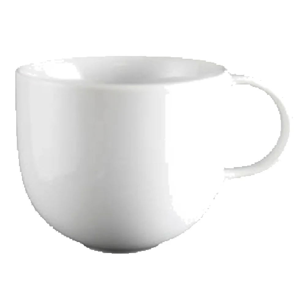 Vertex China CO-L1 8 Oz Aura Cup Rolled Edge Bright White Porcelain