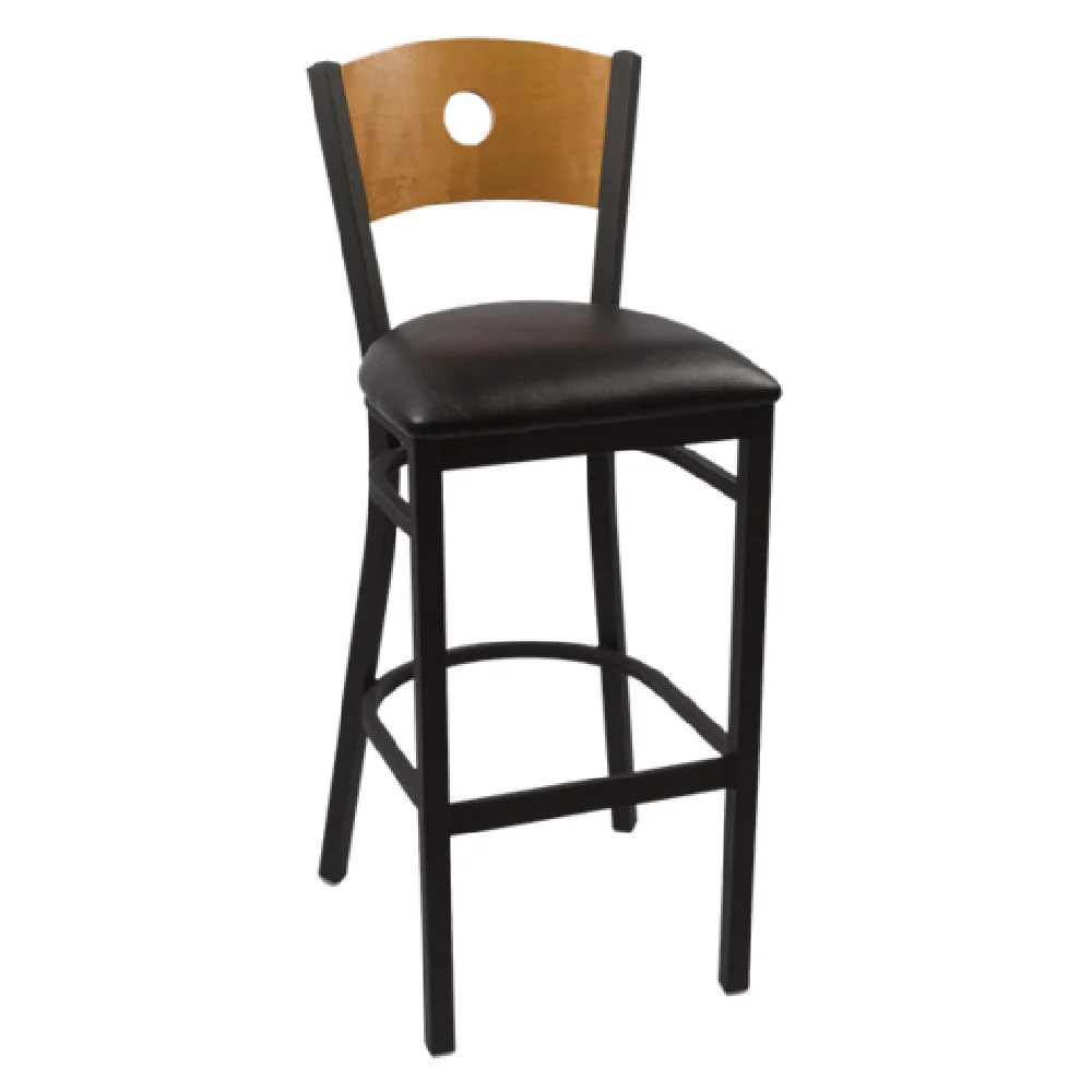 JMC Furniture CIRCLE SERIES BARSTOOL VINYL 17 Inch Wood Back Vinyl Seat Metal Frame JMC Furniture CIRCLE SERIES BARSTOOL VINYL 17 Inch Wood Back Vinyl Seat Metal Frame