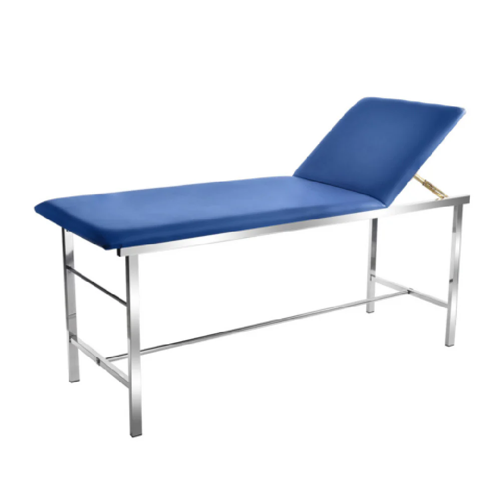 Alpine Industries ADI996-01-BLU 27 Inch Medical Exam Table Adjustable Height Blue Steel Frame with 2 Foam Padding