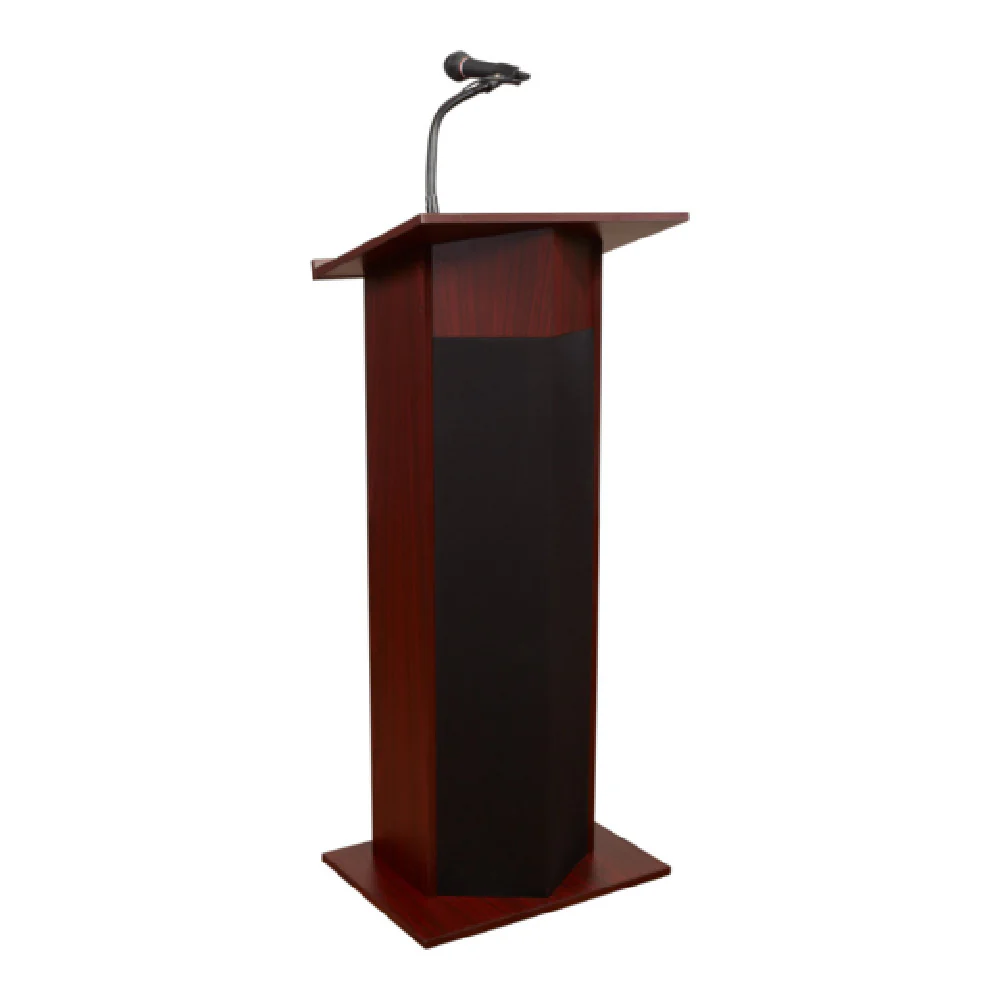 National Public Seating 111PLS-MY 22 Inch Oklahoma Sound Power Plus Lectern Mahogany with Built-in Amplifier and Microphones National Public Seating 111PLS-MY 22 Inch Oklahoma Sound Power Plus Lectern Mahogany with Built-in Amplifier and Microphones