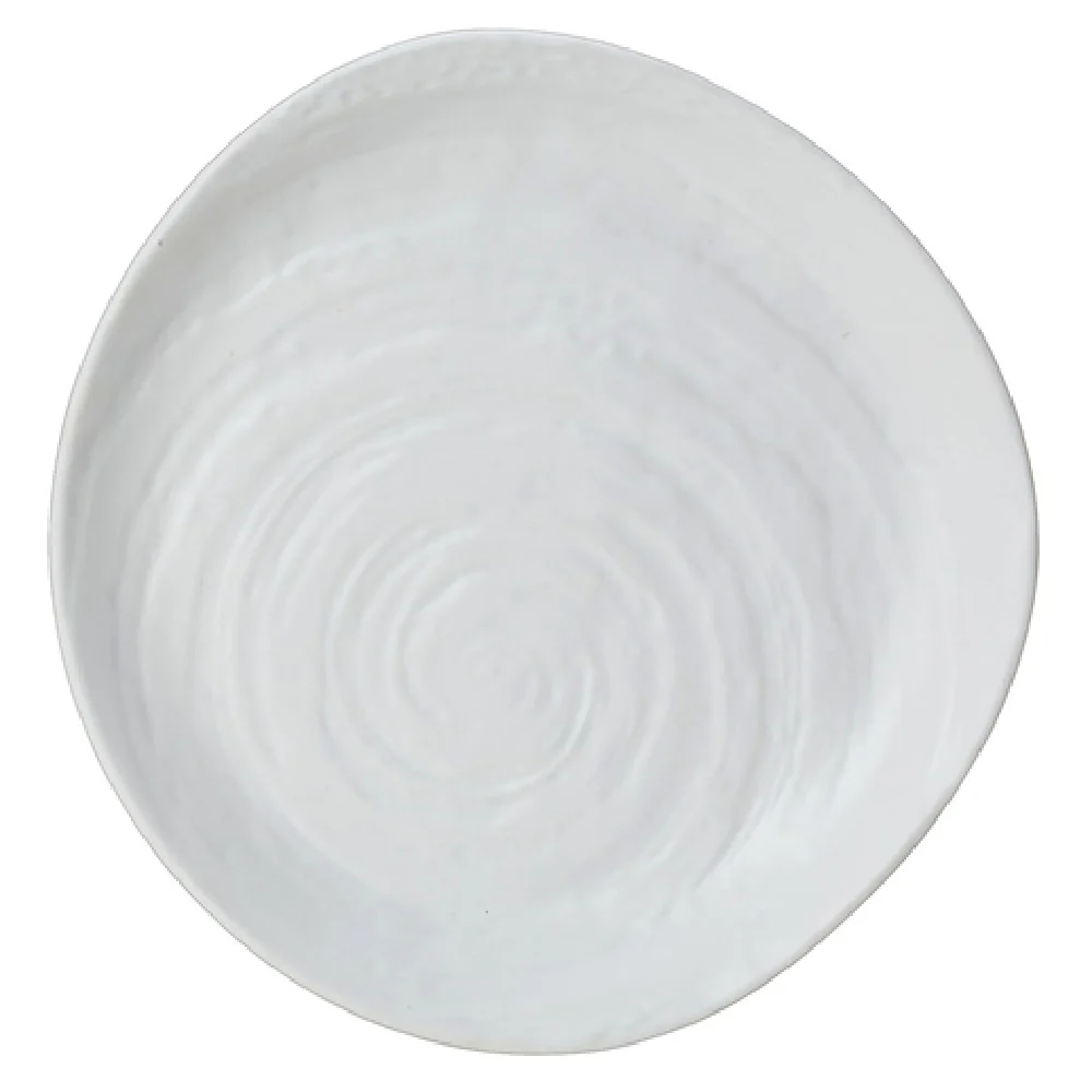 Steelite 68A451EL706 9 Inch Abstract Round Plate Melamine White Steelite 68A451EL706 9 Inch Abstract Round Plate Melamine White