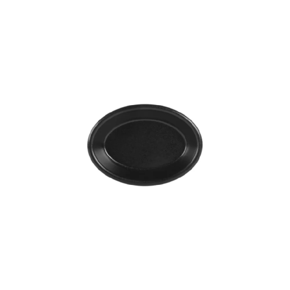 GET Enterprises MFP54OV-B 8 Oz Black Oval Saucer Melamine Dishwasher Safe