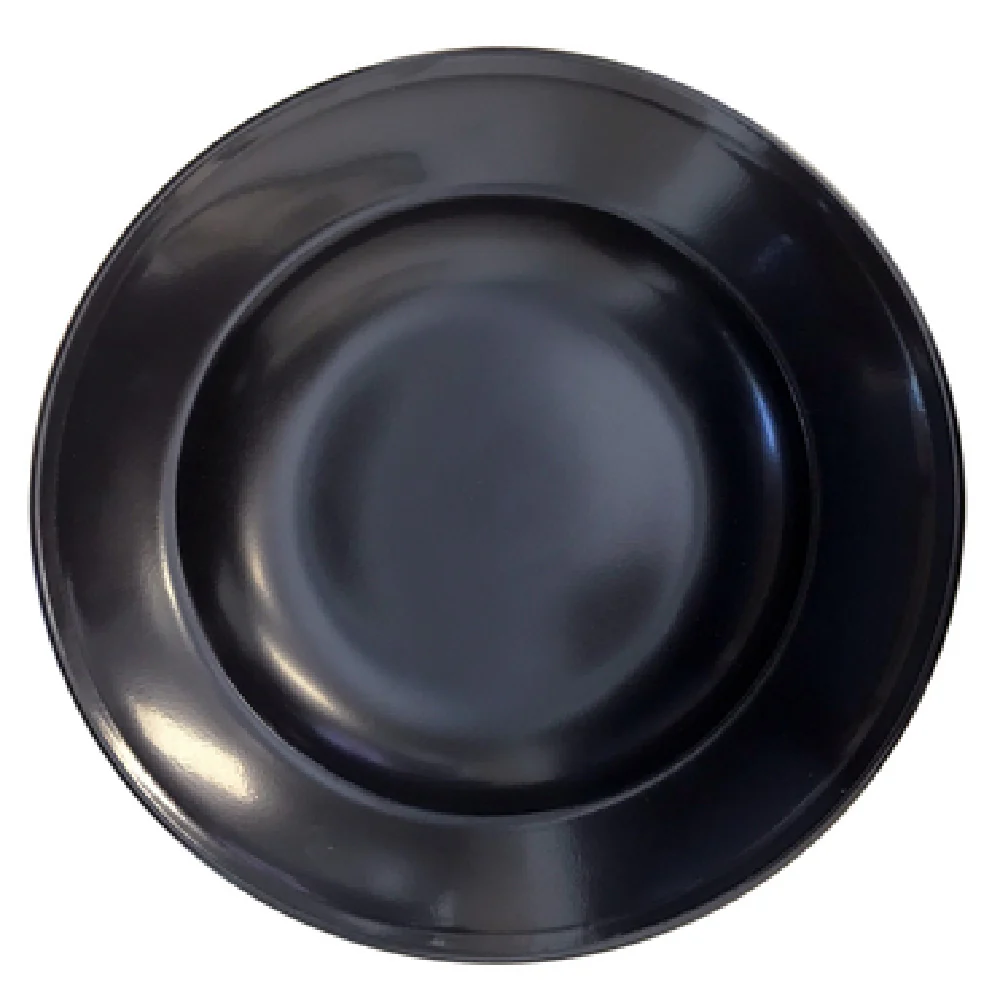 BauscherHepp 281922-700575 8-3/5 Inch Diameter Round Plate Deep Porcelain Black