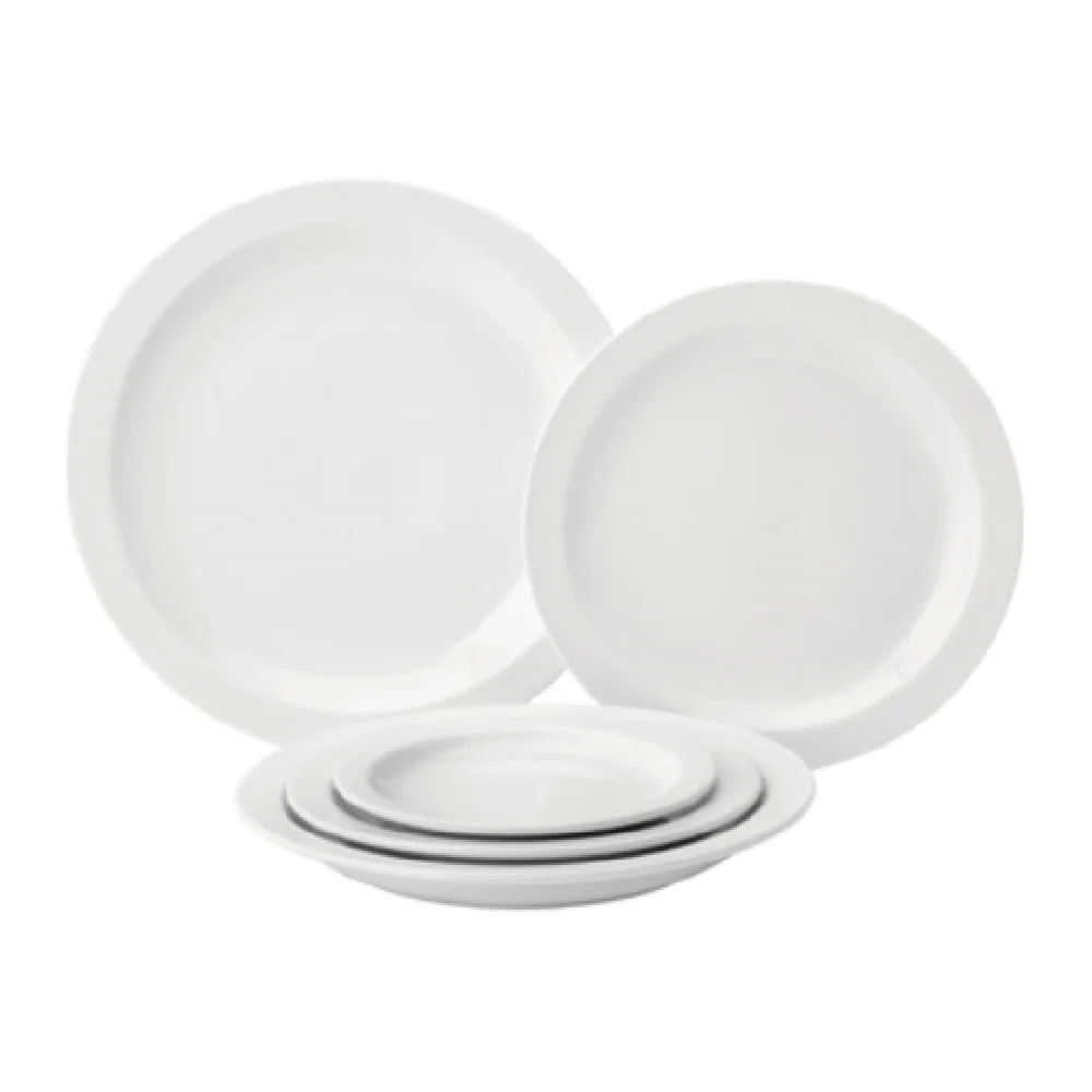 Tableware Solutions USA PW E13023 9 Inch Round Plate China Narrow Rim Pure White