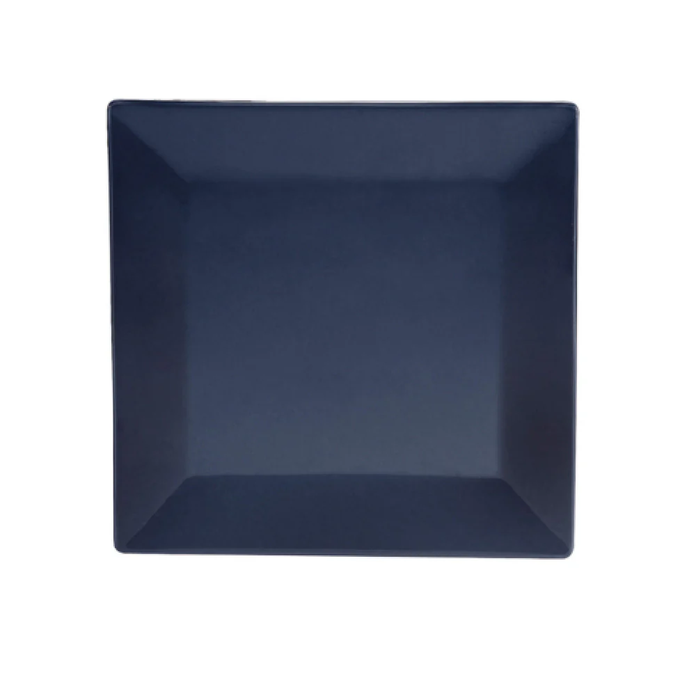 CAC China KC-21-CBU 12 Inch Square Plate Cobalt Blue Ceramic with Dishwasher Oven Microwave Safe
