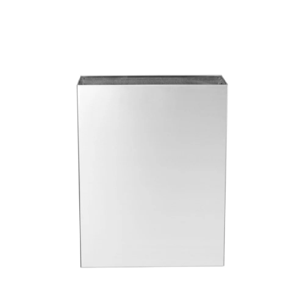 Alpine Industries ALP491 14 Inch Outdoor Trash Receptacle Surface Mounted Stainless Steel Alpine Industries ALP491 14 Inch Outdoor Trash Receptacle Surface Mounted Stainless Steel