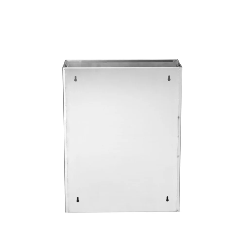 Alpine Industries ALP491 14 Inch Outdoor Trash Receptacle Surface Mounted Stainless Steel Alpine Industries ALP491 14 Inch Outdoor Trash Receptacle Surface Mounted Stainless Steel