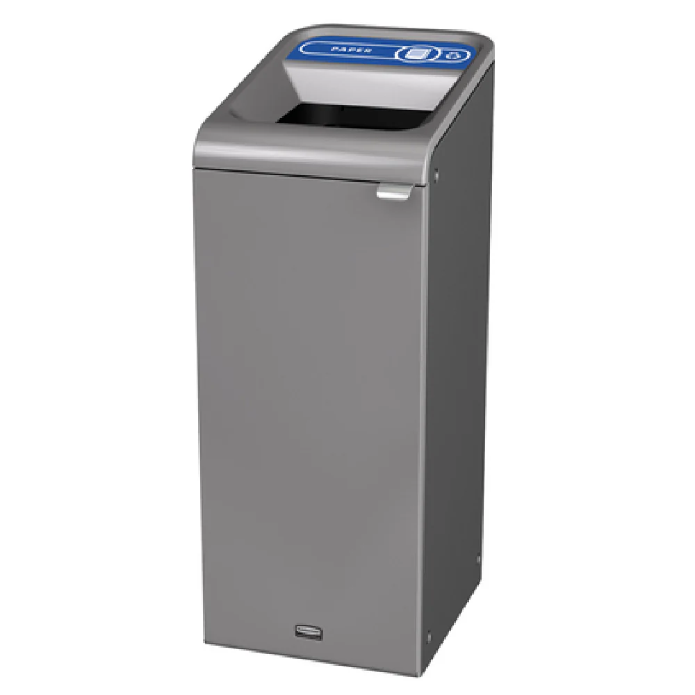 Rubbermaid 1961616 15 Gallon Recycling Container Indoor Use Magnetic Connection Gray Steel Rubbermaid 1961616 15 Gallon Recycling Container Indoor Use Magnetic Connection Gray Steel