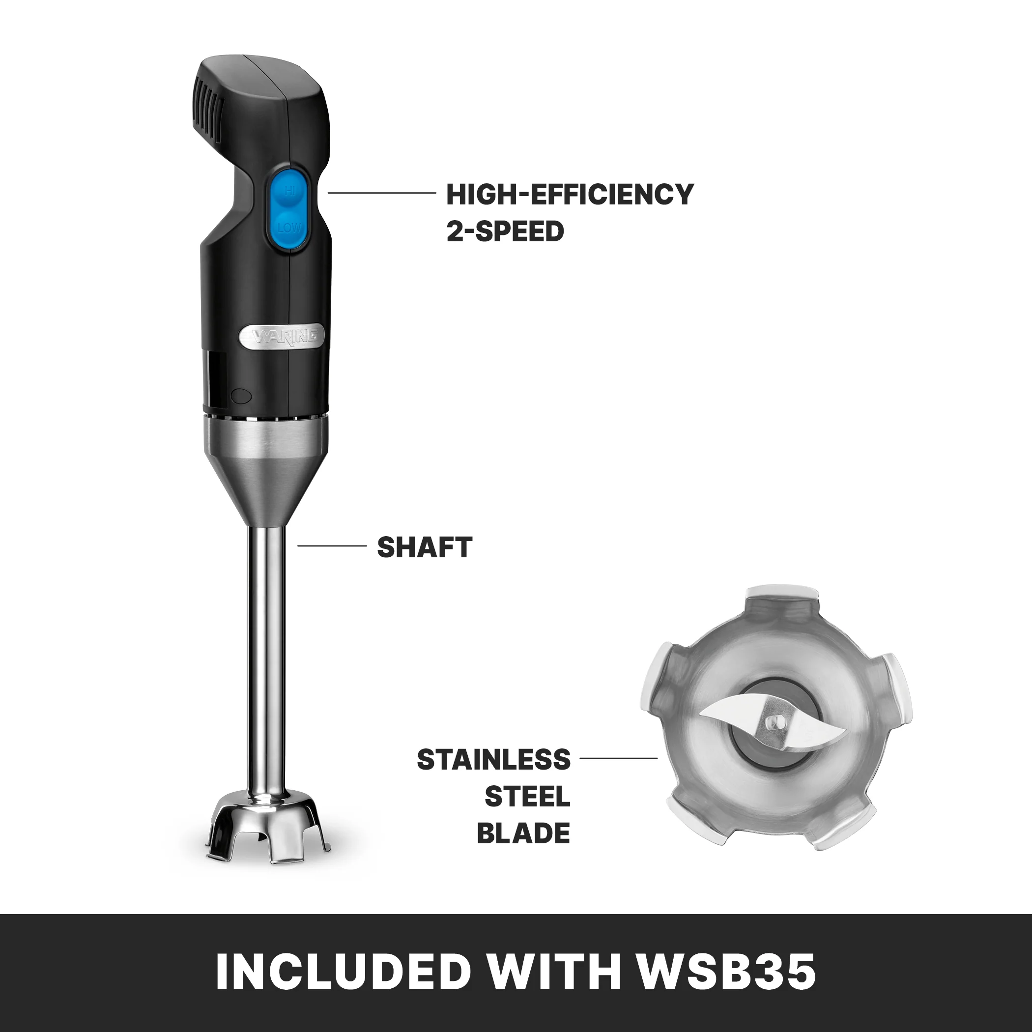 Waring 7-Inch Light-Duty Quik Stik® WSB35 Immersion Blender Waring 7-Inch Light-Duty Quik Stik® WSB35 Immersion Blender