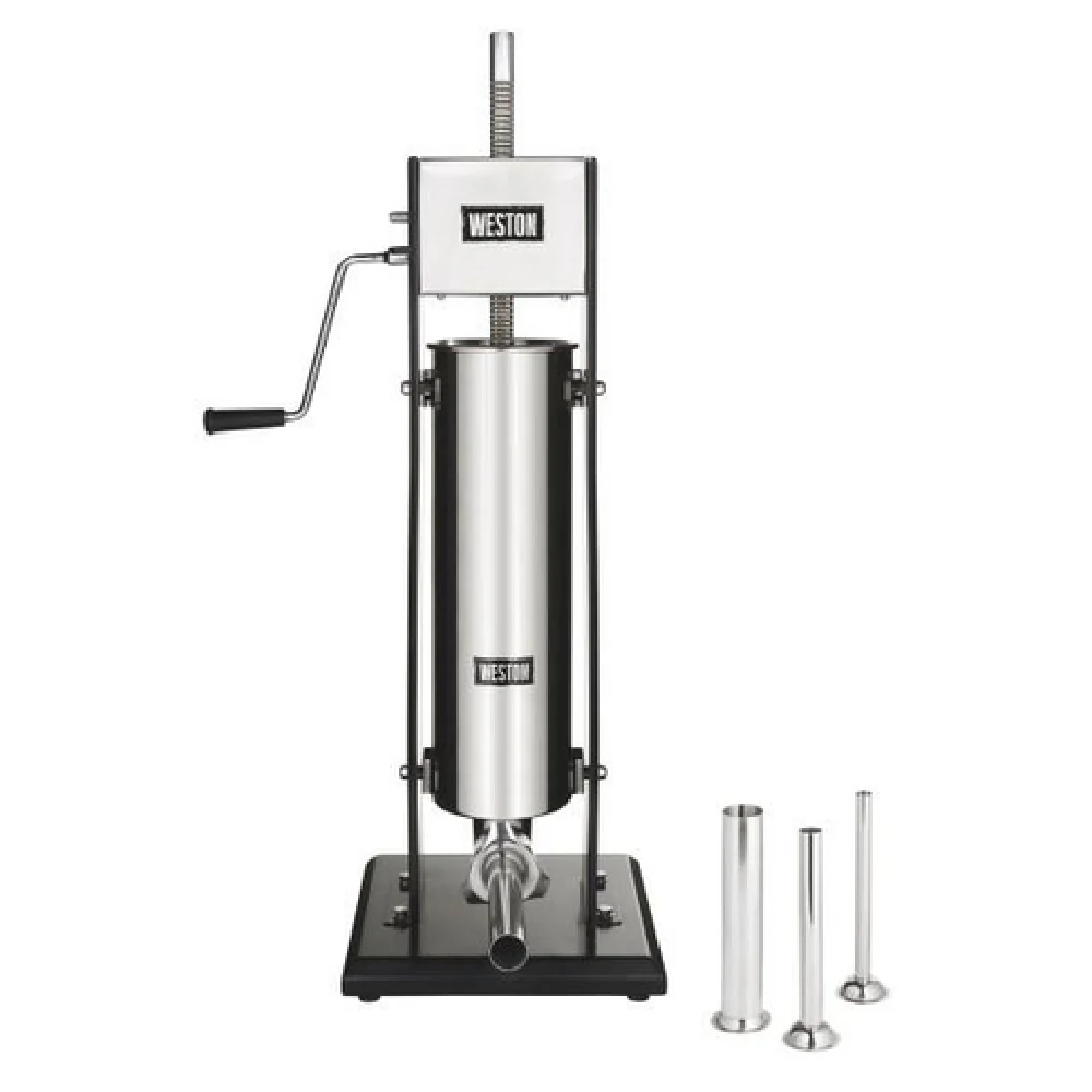 Hamilton Beach 86-1501-W 32 Inch Manual Sausage Stuffer with Stainless Steel Canister and Dual Speed Gear System