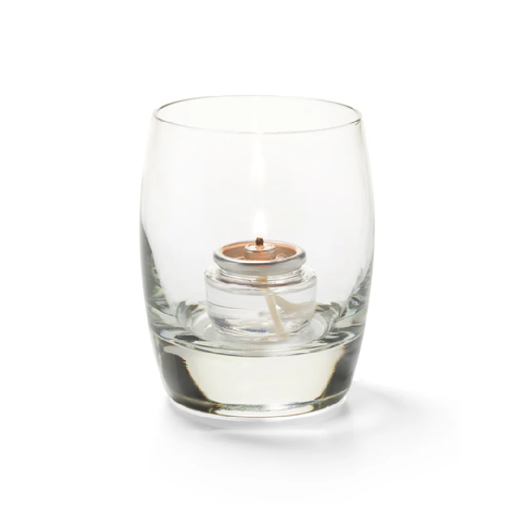 Hollowick 6404C 3 Dia Glass Votive with Compatible Fuel Cells Clear