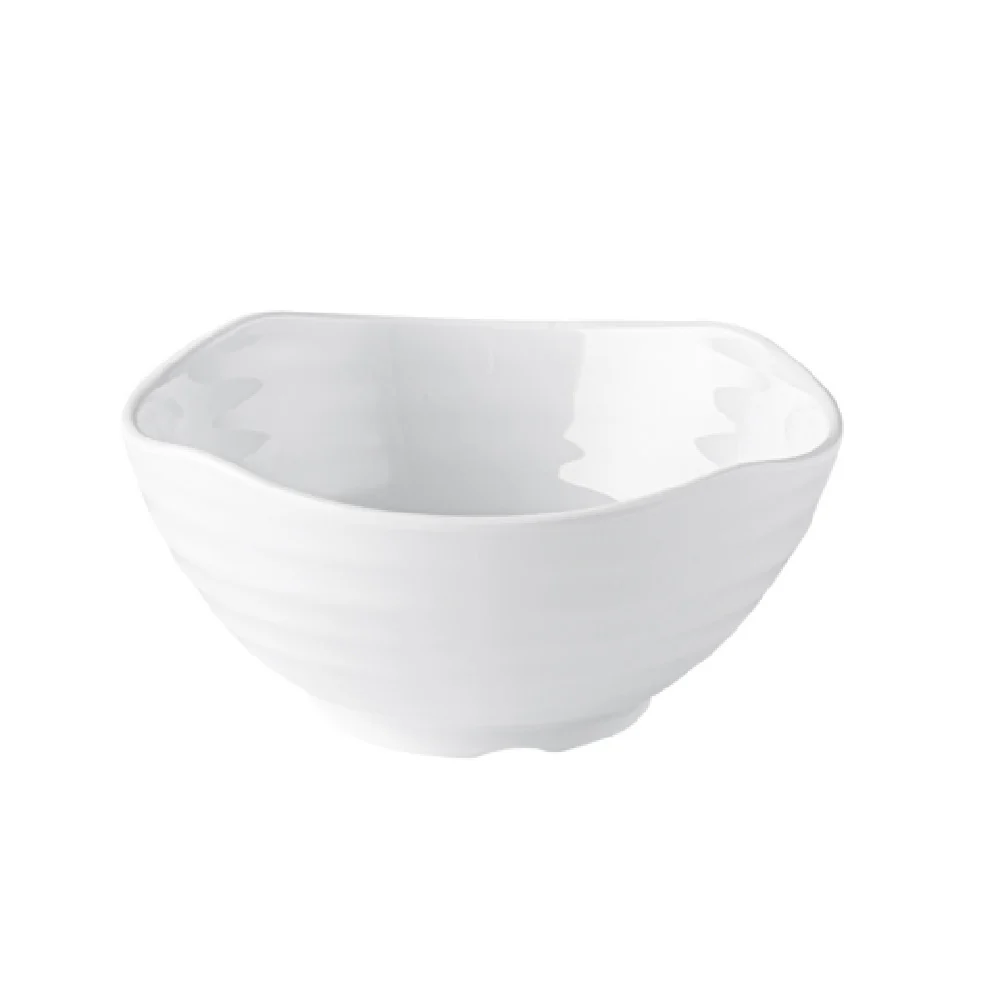 CAC China XSHL-Q9B 55oz Seashell Bowl Square White 2 Dozen Packs CAC China XSHL-Q9B 55oz Seashell Bowl Square White 2 Dozen Packs