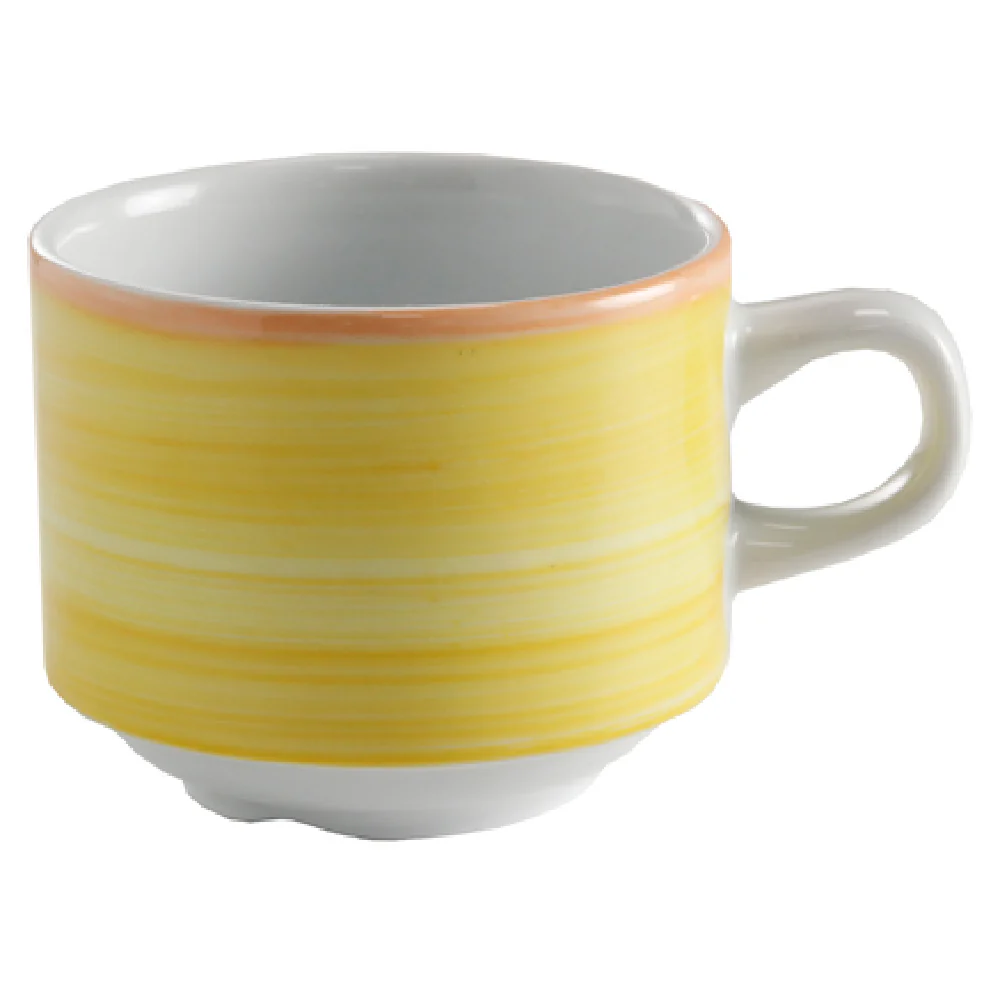 GET Enterprises PA1600904024 2-9/10 Oz Espresso Cup Porcelain Stackable Yellow