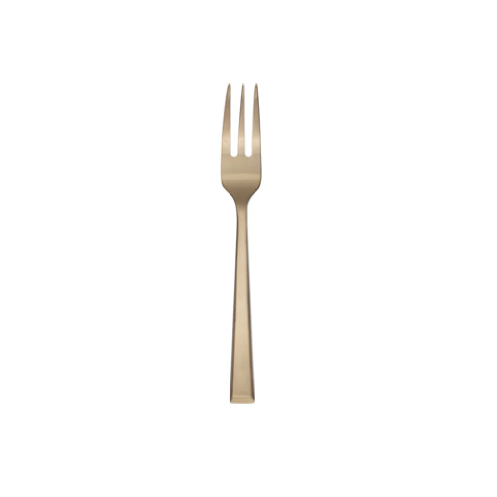 Libbey 902 036 7-3/8 Inch Fish Fork Santorini Gold Low-sheen Satin Finish 18/0 Stainless Steel