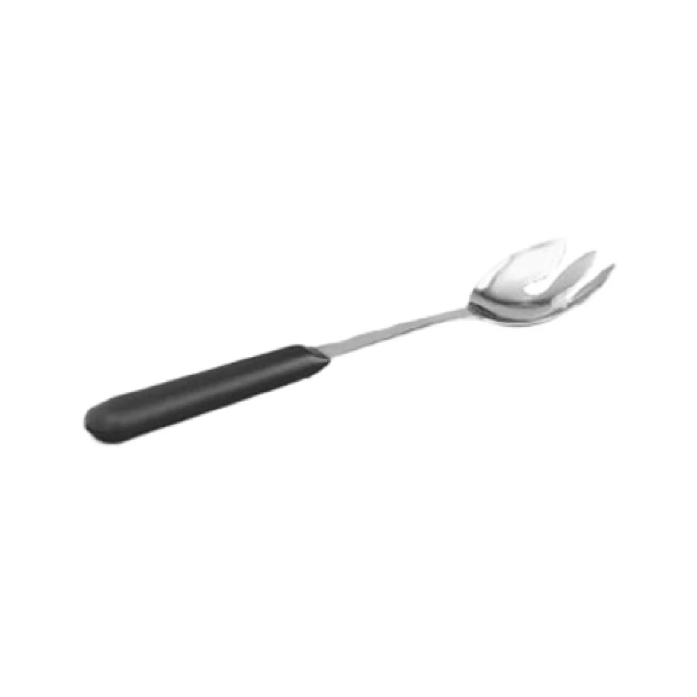 Vollrath 46920 11-5/8 Inch Notched Serving Spoon Hollow Handled Stainless Steel Black