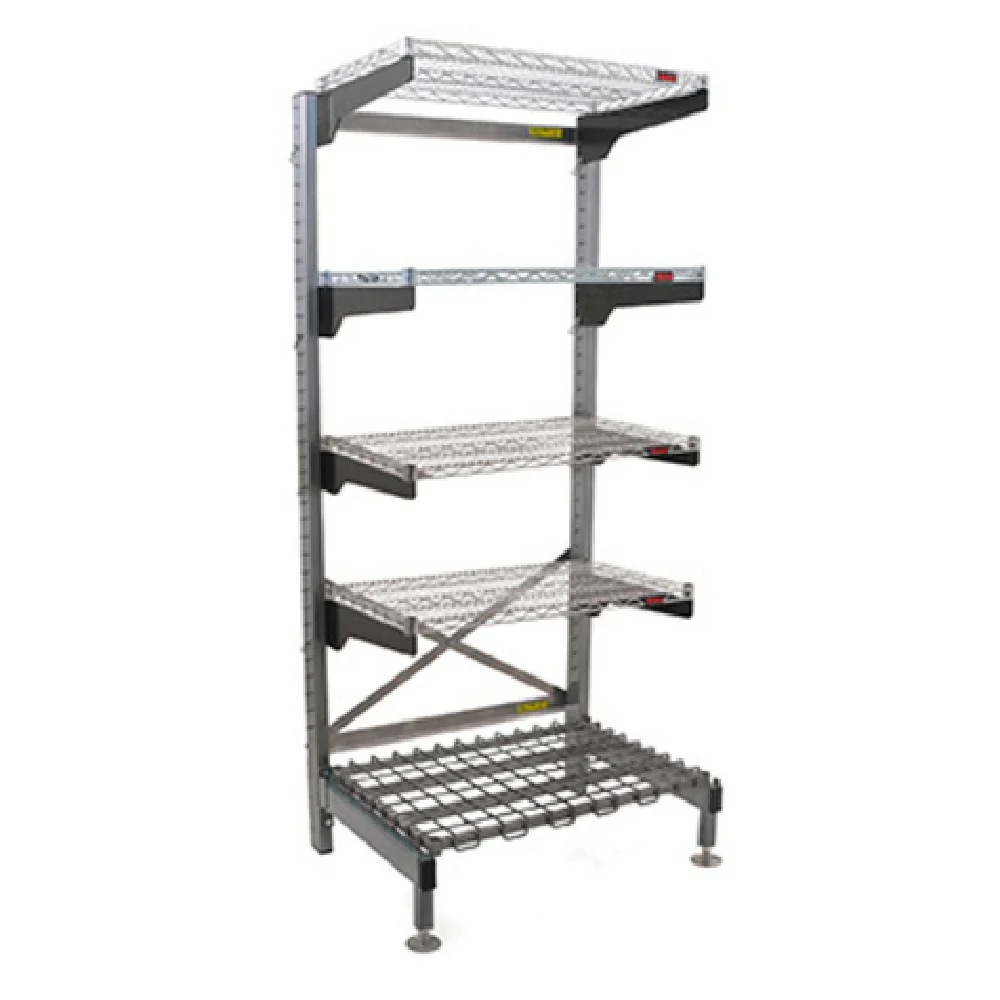 Eagle Q2436VG86-5D 40 Inch 5 Tier Cantilever Shelving Unit Wire Green Epoxy Eagle Q2436VG86-5D 40 Inch 5 Tier Cantilever Shelving Unit Wire Green Epoxy