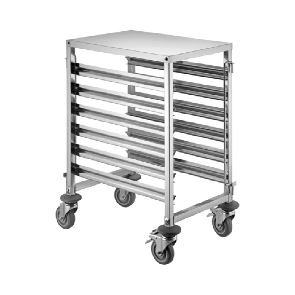 CAC China SSPR-12 15 1/8 Inch 12-Tier Stainless Steel Food Pan Rack