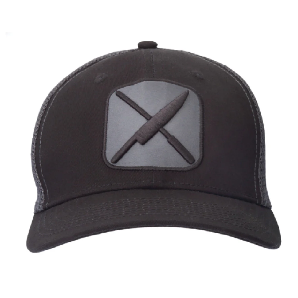 Mercer Culinary M60138BKGY Trucker Cap Black with Gray Mesh Mercer Logo Patch