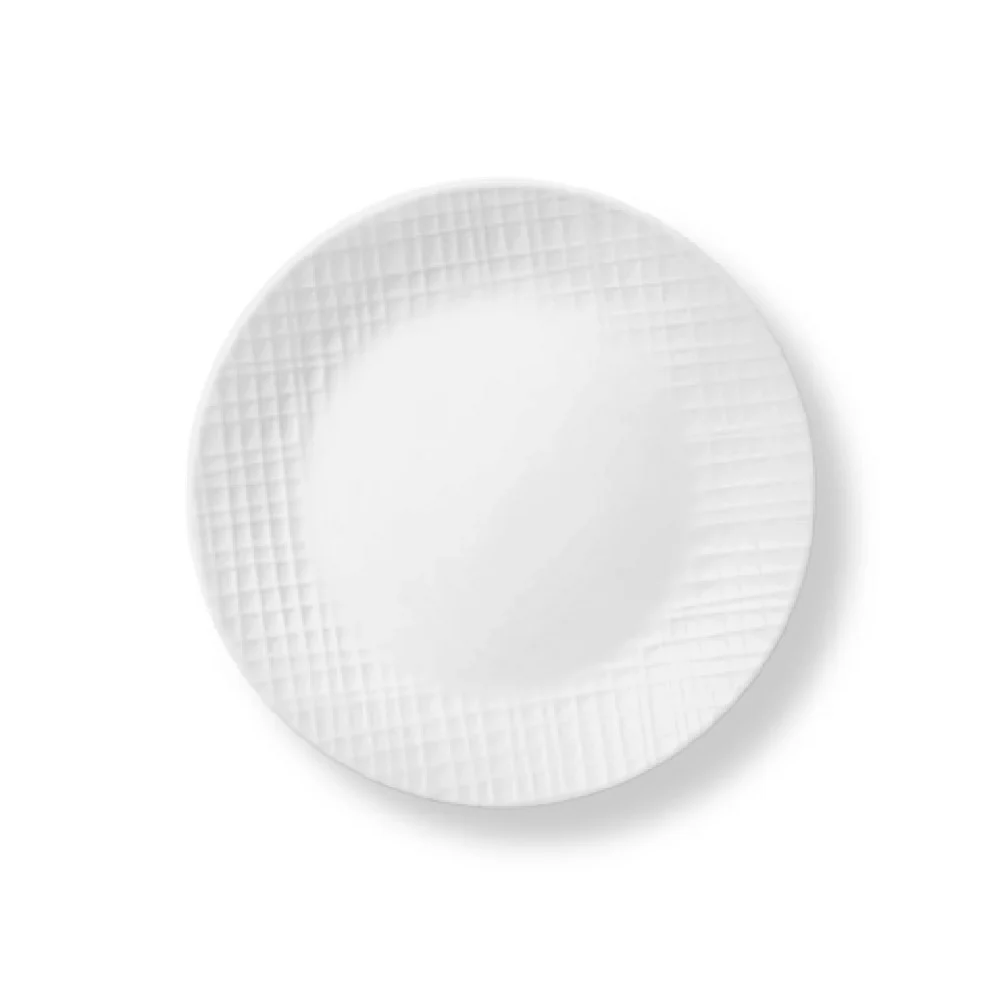 Anchor Hocking 1151595 8-1/2 Inch Vitrelle Glass Salad Plate White Woven Design