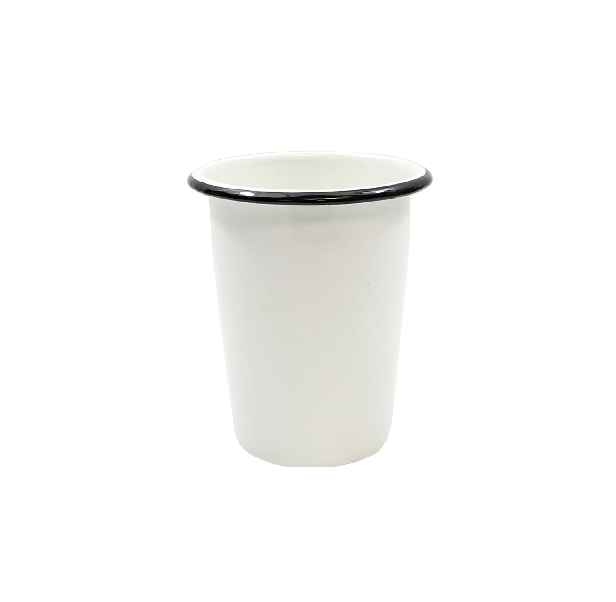 Tablecraft 80011 16 Oz Enamelware Side Cup Stackable Dishwasher Safe Creamy White