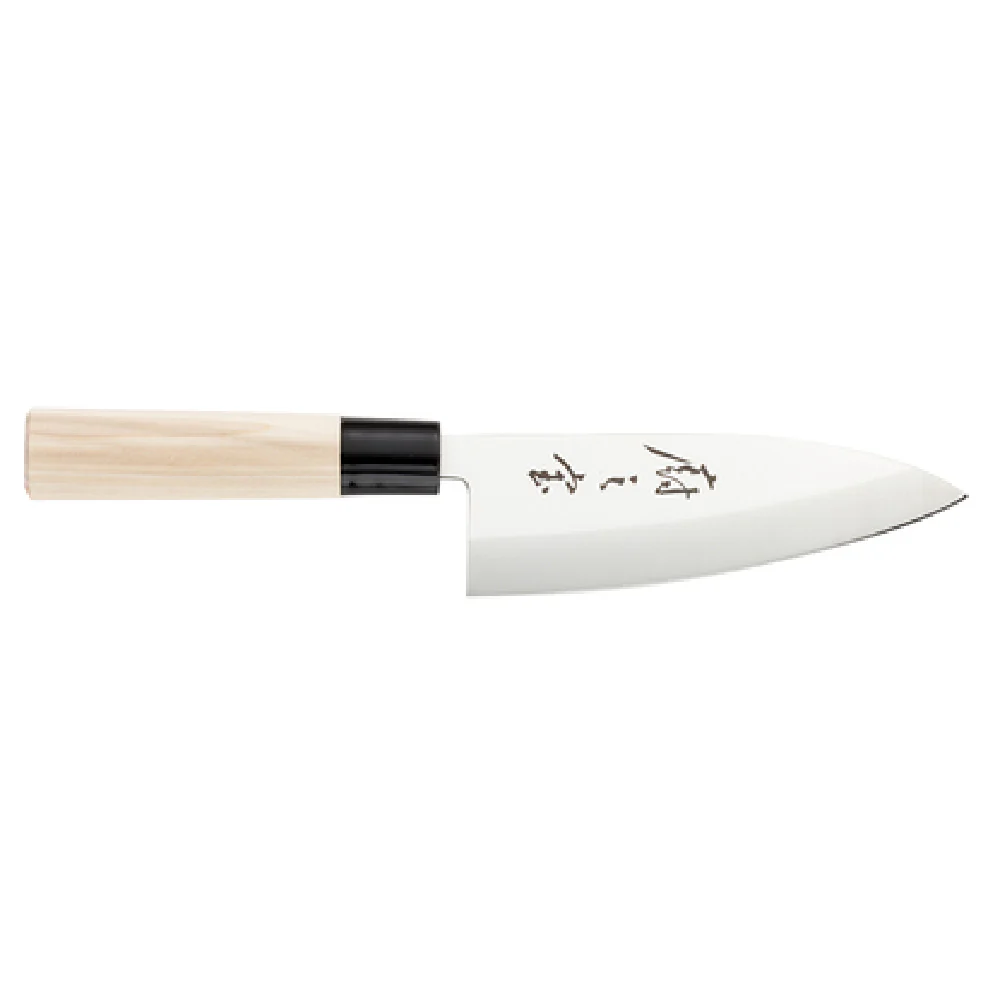 Mercer Culinary M24106 6 Inch Wood Handle Asian Deba Knife High Carbon Steel Mercer Culinary M24106 6 Inch Wood Handle Asian Deba Knife High Carbon Steel