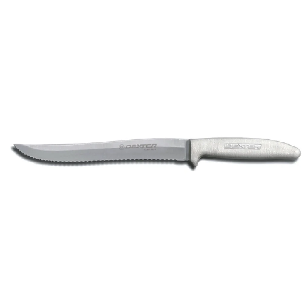 Dexter 13483 8 Inch Stamped Utility Knife High-Carbon Steel White Handle