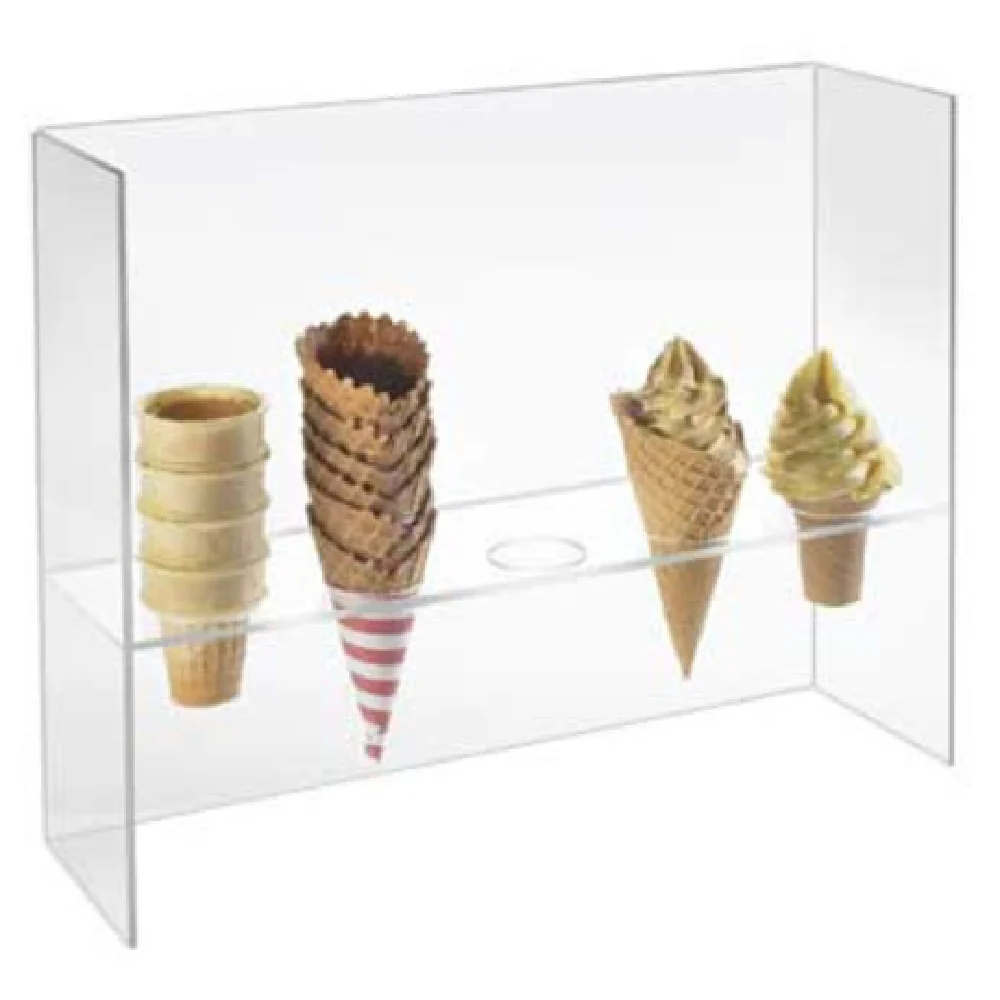 Cal Mil 394 20 Inch Cone Holder with Guard Clear BPA Free - (5) Holes
