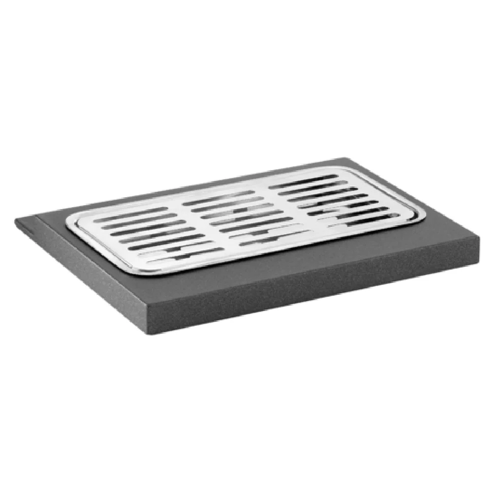 Vollrath V904806 9-1⁄16 Inch Black Wood and Stainless Steel Drain Base with Grate