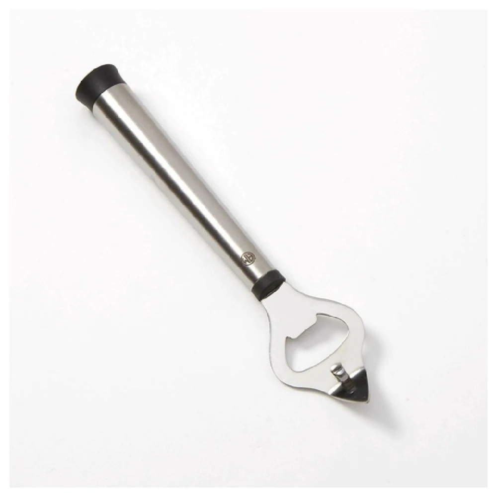 American Metalcraft SBO7 7-3/4 Inch Handheld Bottle Opener with Rubber Tip Stainless Steel