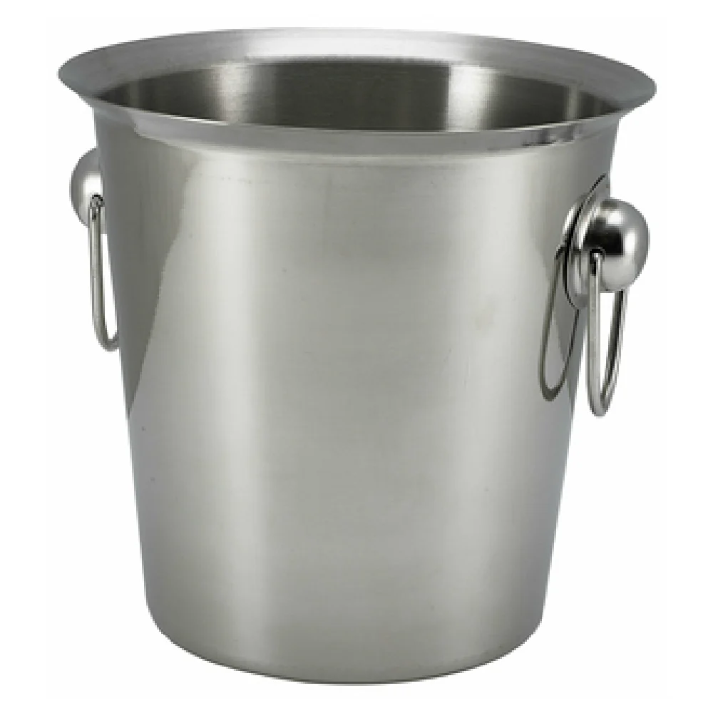 Steelite GW26203 8 Inch Diameter Stainless Steel Wine Bucket with Ring Handles