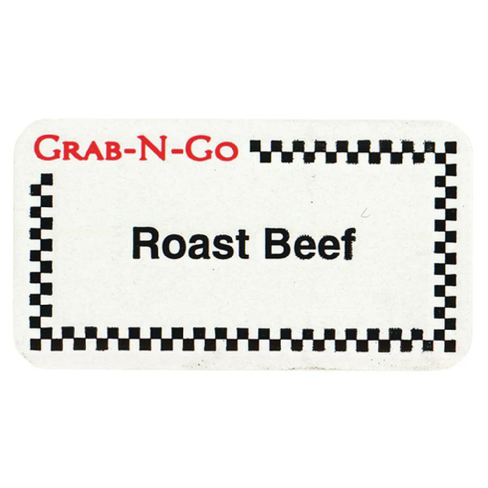 Hubert 91412 Grab-N-Go Food Label 