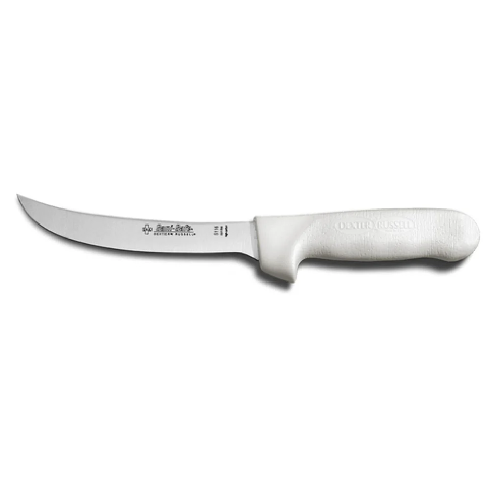 Dexter Russell S116-6 6 Inch Curved Stiff Boning Knife High Carbon Steel White Handle Dexter Russell S116-6 6 Inch Curved Stiff Boning Knife High Carbon Steel White Handle