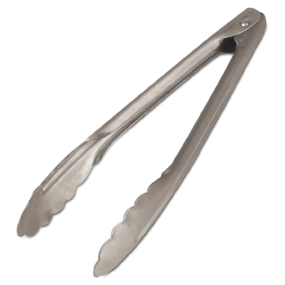 JB Prince U900 7 Inch Mini Asian Tongs Scalloped Edge Stainless Steel JB Prince U900 7 Inch Mini Asian Tongs Scalloped Edge Stainless Steel