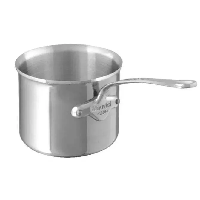 JB Prince S399 14 1.8 Quart Bain-Marie Saucepan with Lid and Riveted Handle