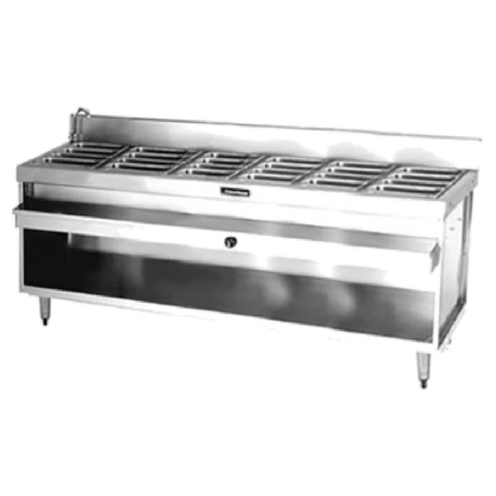 Delfield F14EW688_240/60/3 88 Inch Electric Hot Food Serving Counter Stainless Steel with Wet Operation