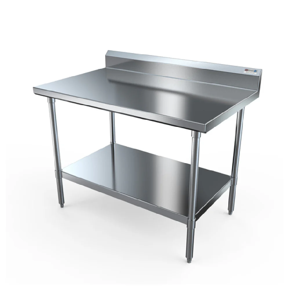 NBR Equipment TS-7230R5 72 Inch Stainless Steel Work Table with Undershelf