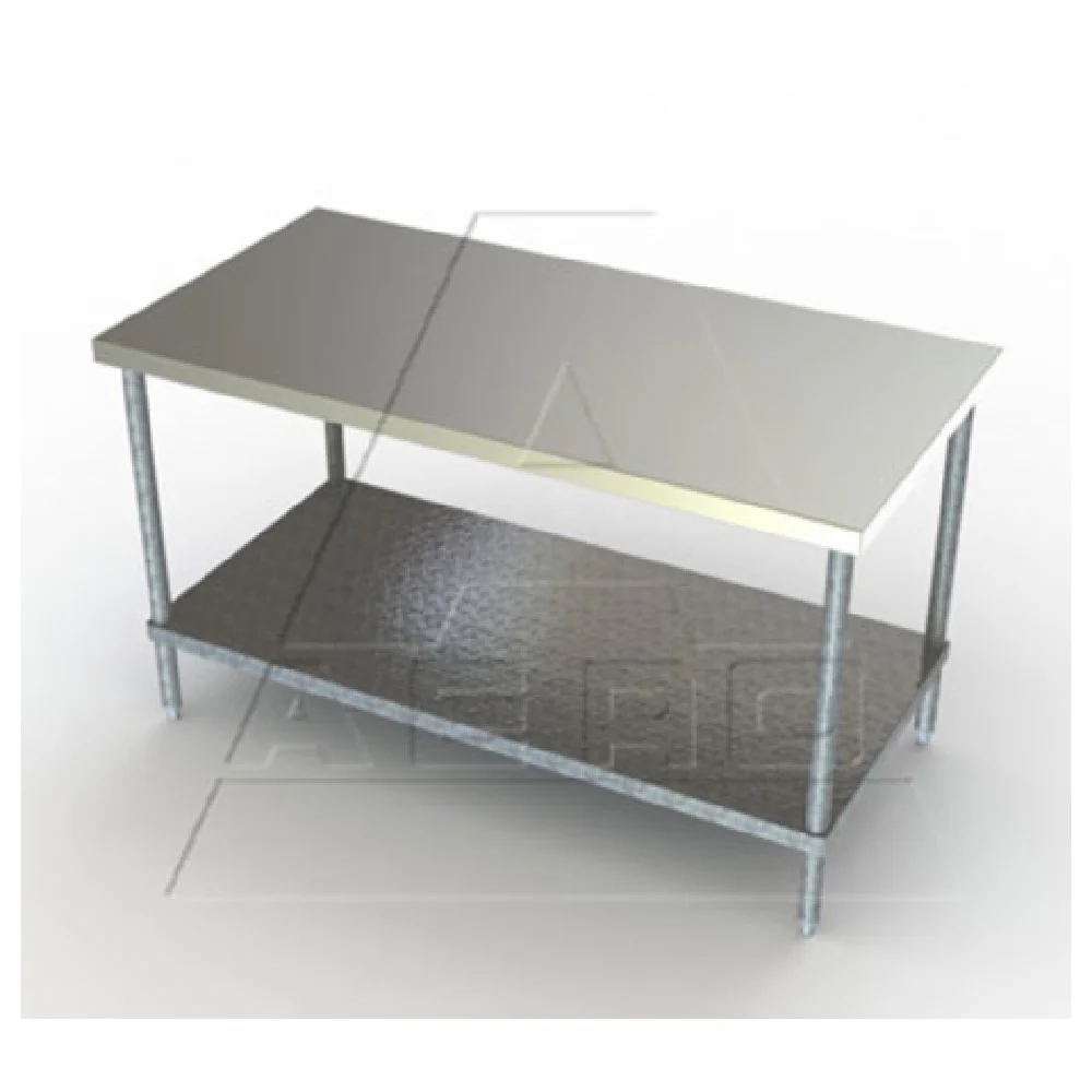 AERO Manufacturing AI-2448 24 Inch Work Table 18 Gauge Stainless Steel Top with Adjustable Legs and Undershelf