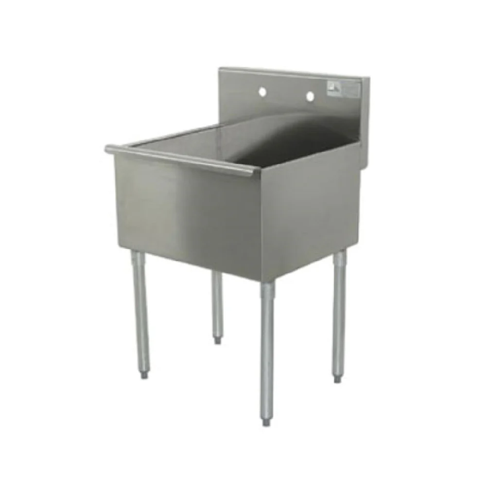 Advance Tabco 4-1-24 24 Inch Scullery Sink 16 Gauge Stainless Steel with Backsplash Advance Tabco 4-1-24 24 Inch Scullery Sink 16 Gauge Stainless Steel with Backsplash