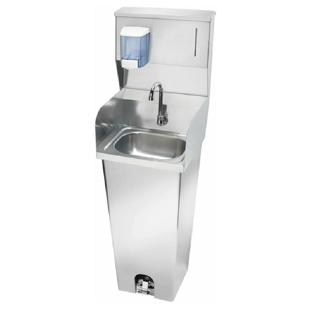 Krowne HS-42 16-3/16 Inch Hand Sink Pedestal Mount Stainless Steel with Bowl Krowne HS-42 16-3/16 Inch Hand Sink Pedestal Mount Stainless Steel with Bowl