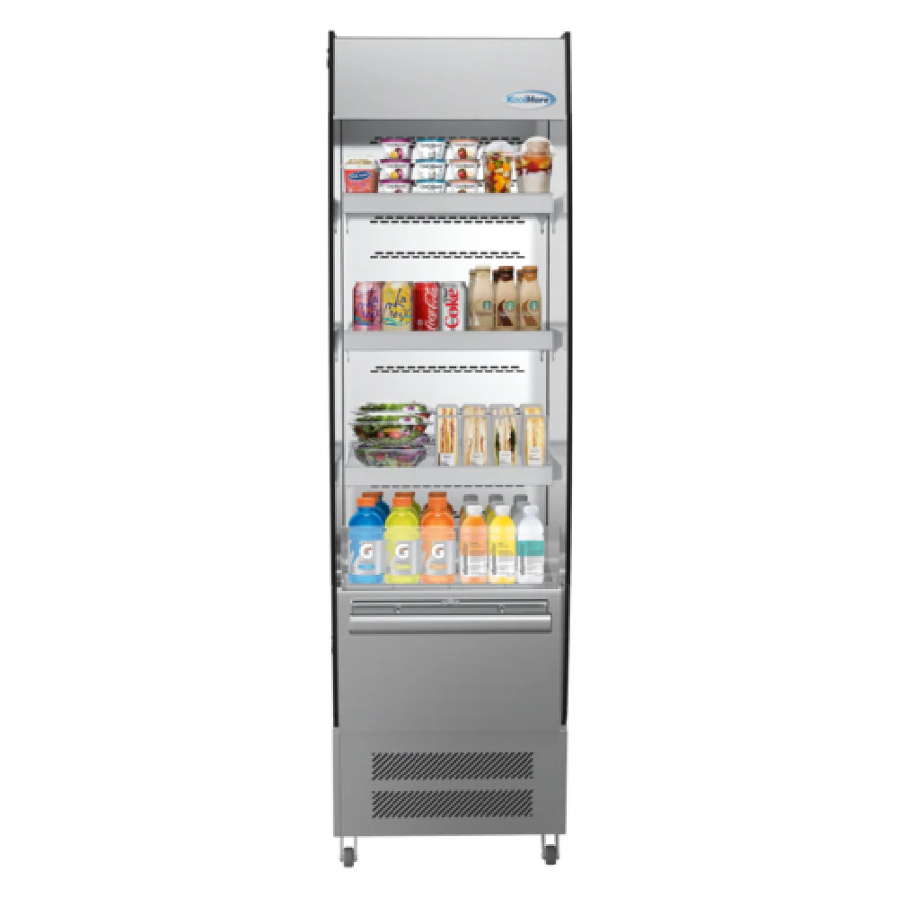 Koolmore CDAU-7C-SS 26 Inch Grab and Go Open Air Merchandiser 7.7 cu ft Stainless Steel with Digital Controls Koolmore CDAU-7C-SS 26 Inch Grab and Go Open Air Merchandiser 7.7 cu ft Stainless Steel with Digital Controls