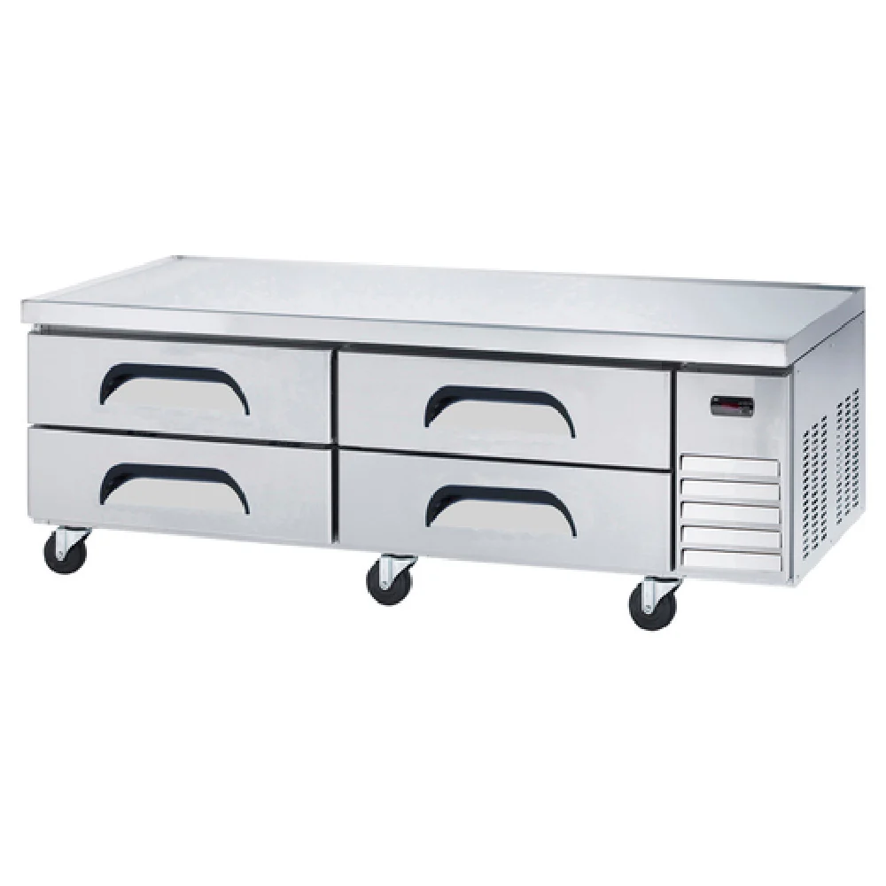 Akita ACB-72 74-9/10 Inch Refrigerated Chef Base Stand 4 Drawers Stainless Steel Akita ACB-72 74-9/10 Inch Refrigerated Chef Base Stand 4 Drawers Stainless Steel