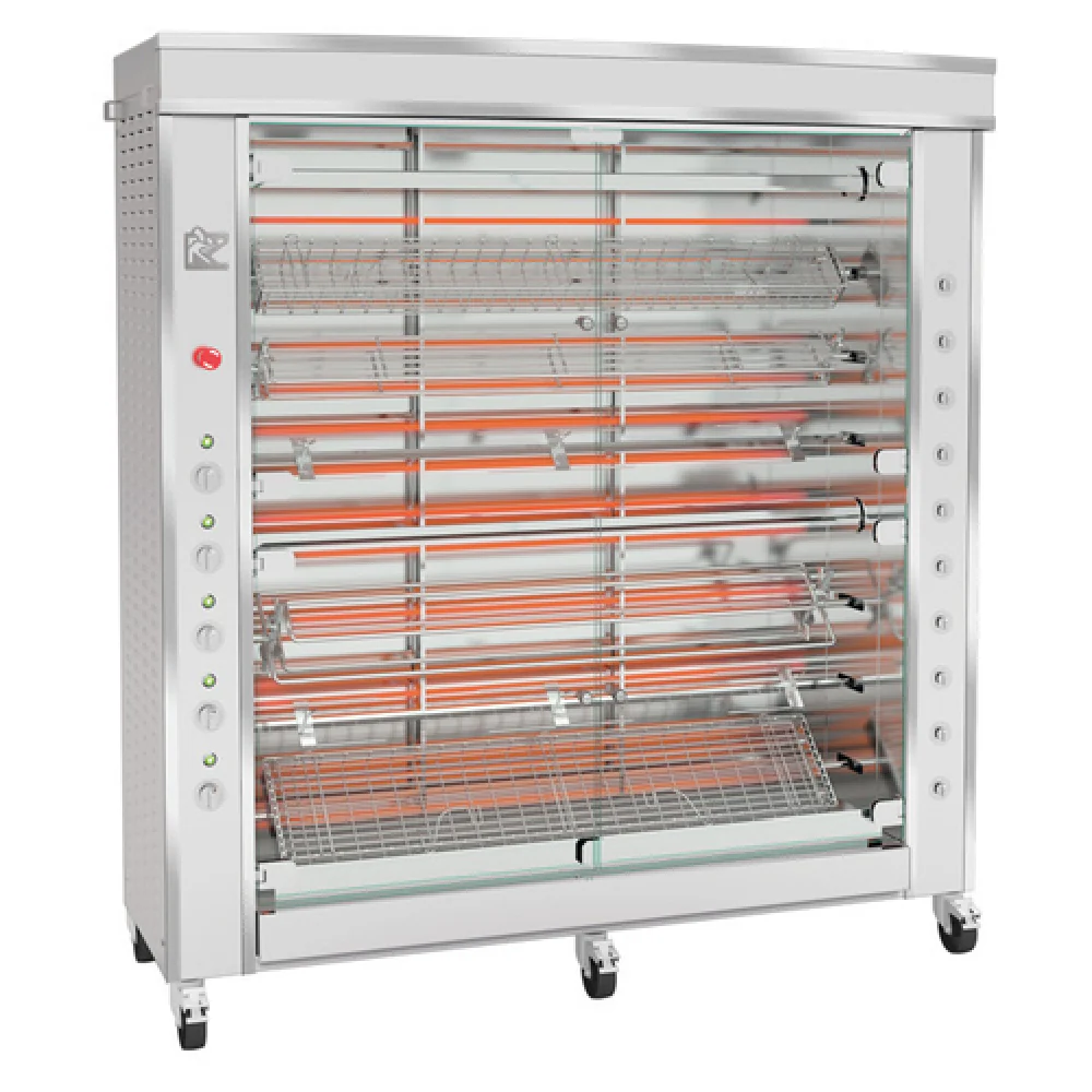 Rotisol GF1675-8E-SS 68 Inch Electric Rotisserie Oven Floor Model with Halogen Lamps Rotisol GF1675-8E-SS 68 Inch Electric Rotisserie Oven Floor Model with Halogen Lamps