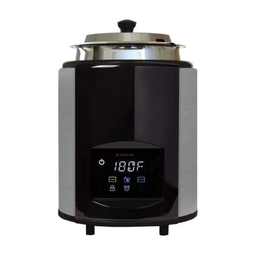 Cooktek 688101-BLUE 4 Quart Electric Induction Soup Kettle with Tureen and Lid Cooktek 688101-BLUE 4 Quart Electric Induction Soup Kettle with Tureen and Lid