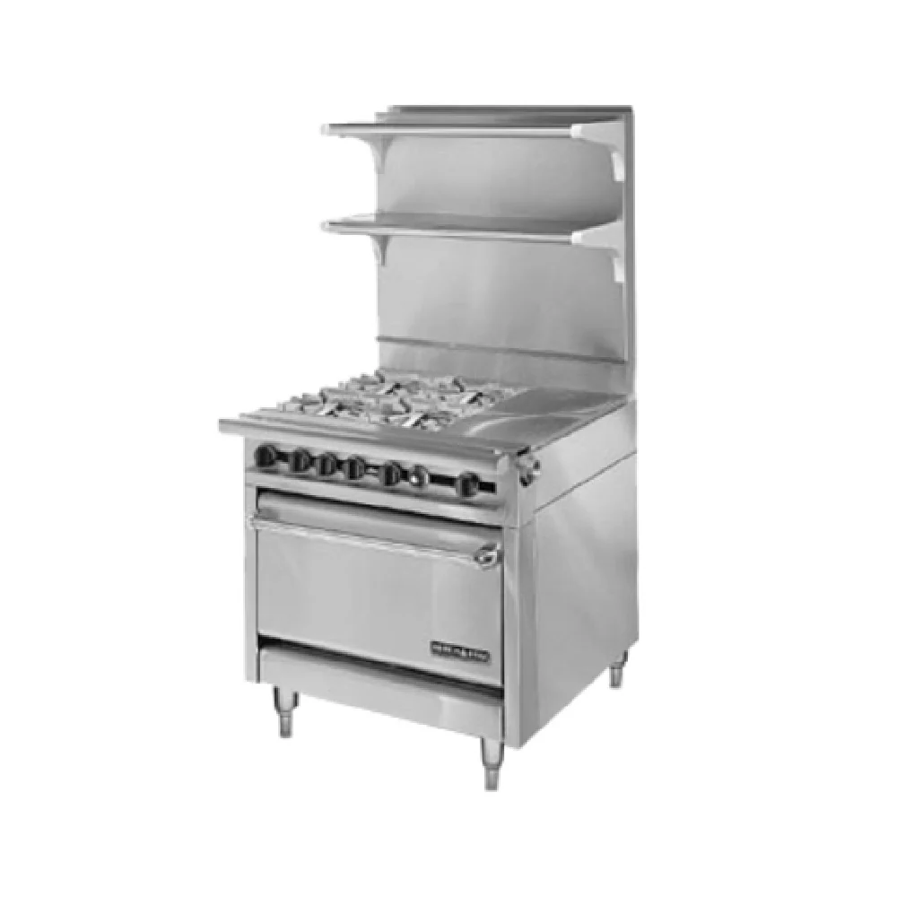 American Range HD34-1HT-4-O_NAT 34 Inch Gas Heavy Duty Range with 4 Burners 37000 BTU