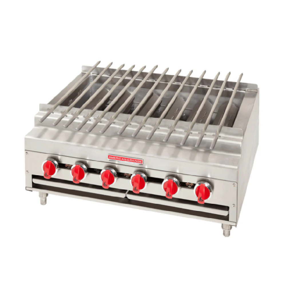 American Range ARKB-36_NAT 36 Inch Kebob Broiler Gas Stainless Steel 6 Burner 180000 BTU American Range ARKB-36_NAT 36 Inch Kebob Broiler Gas Stainless Steel 6 Burner 180000 BTU